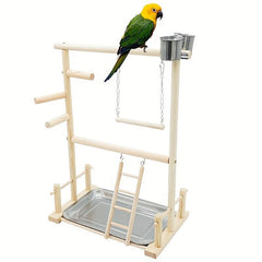 Stainless Steel Double Cups with Clip for Parrot Cage Food and Water