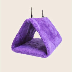 1pc Random Bird Hammock Hanging Bird Cage Nest Plush Birds Cave Tent