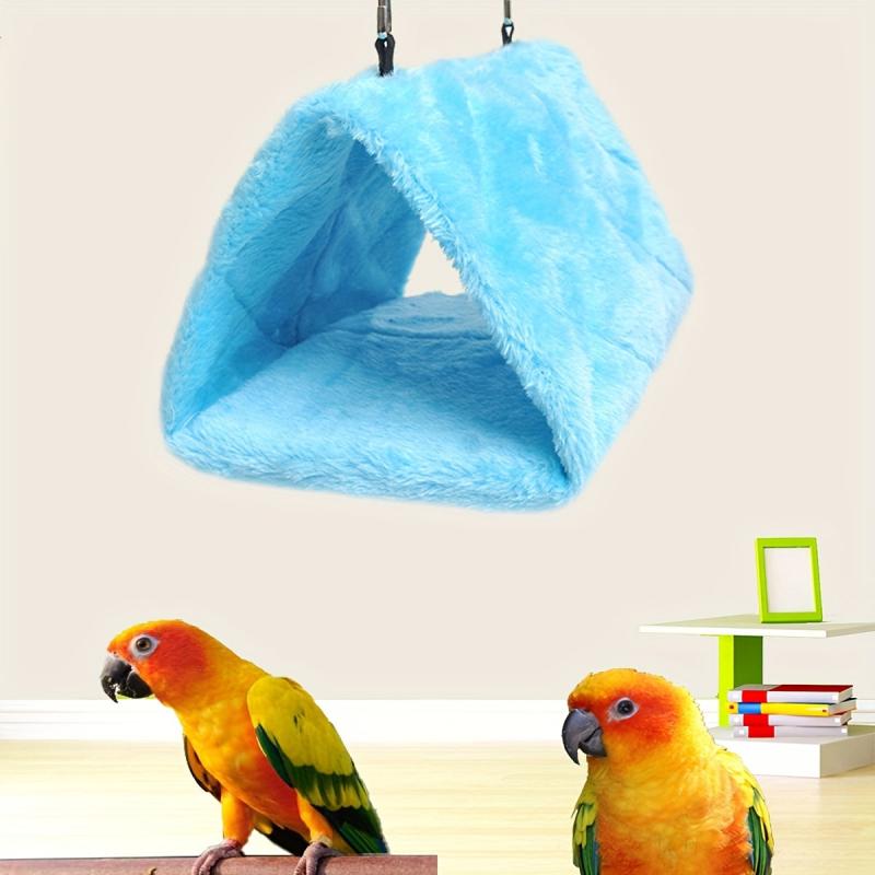 1pc Random Bird Hammock Hanging Bird Cage Nest Plush Birds Cave Tent