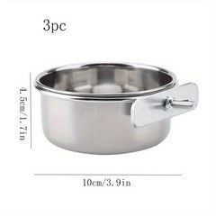 Adjustable Stainless Steel Parrot Food Bowl for Birds
