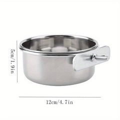 Adjustable Stainless Steel Parrot Food Bowl for Birds