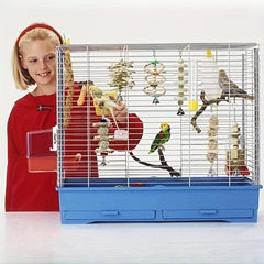 7pcs Natural Wood Bird Parrot Toys for Cockatiels & Parrots