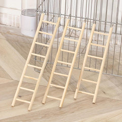 Wooden Pet Ladder Toy for Parrots and Hamsters