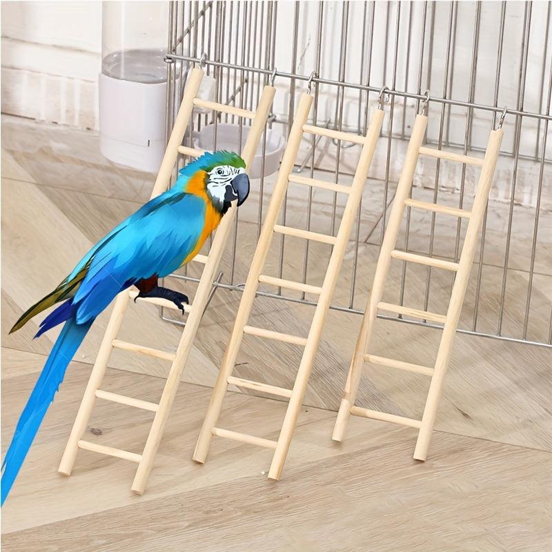 Wooden Pet Ladder Toy for Parrots and Hamsters
