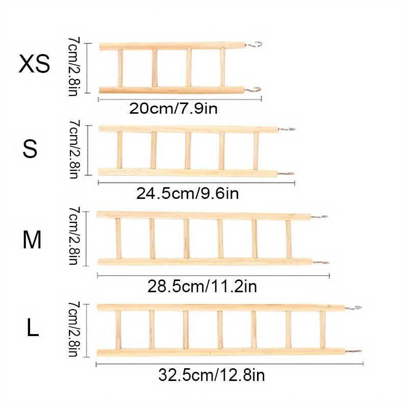 Wooden Pet Ladder Toy for Parrots and Hamsters