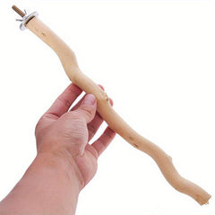 Wooden Bird Station Pole for Parrot Cockatiel Budgerigar