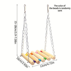 Birds Toy Pet Bird Parakeet Budgie Cockatiel Cage Hut Nest Hammock Swing Toy