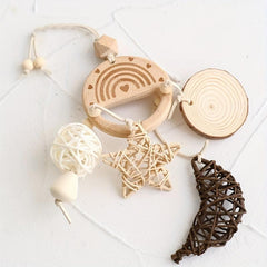 Wooden Colorful Parrot Chewing Toys Molar Interactive Toys