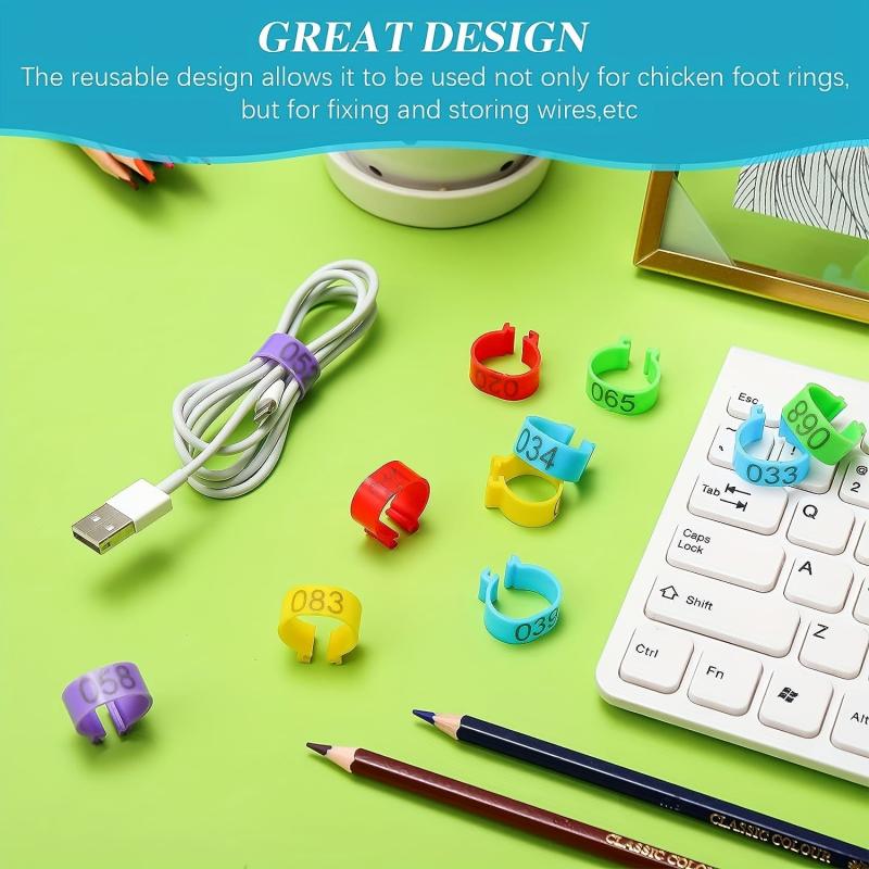 100pcs Colorful Poultry Leg Bands 16 Mm Clip on Chicken Ankle