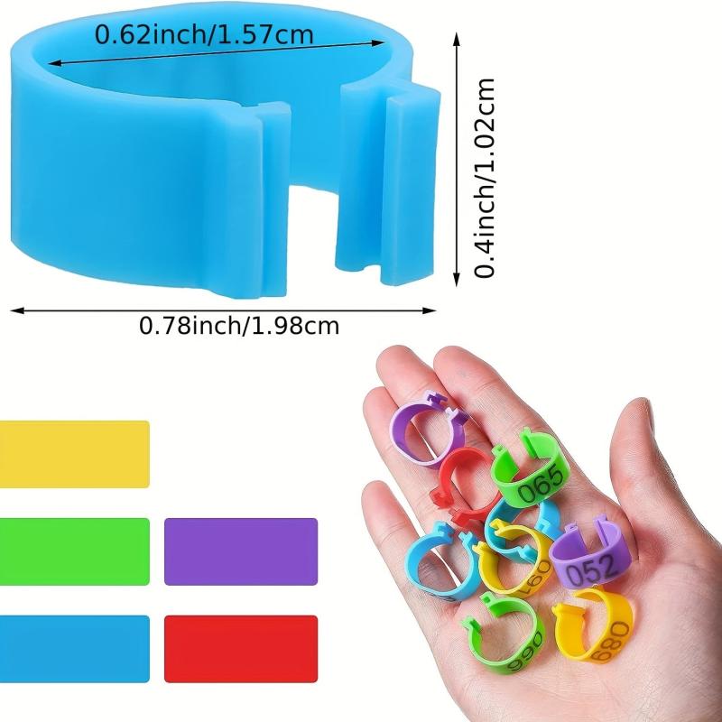 100pcs Colorful Poultry Leg Bands 16 Mm Clip on Chicken Ankle