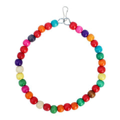 Wooden Beads Bird Swing Toy Hanging Hammock For Parrot Pet
