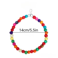 Wooden Beads Bird Swing Toy Hanging Hammock For Parrot Pet