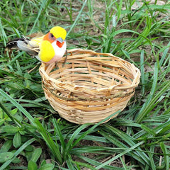 Bamboo Bird Nest Bed For Budgie Cockatiel Conure Canary Lovebird