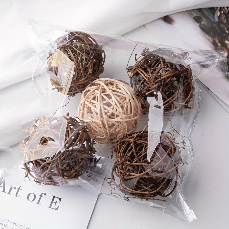 5pc Parrot Toy Set Keep Bird Busy Rattan Ball Chew Toys