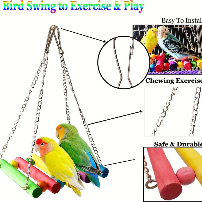 16pcs Interactive Bird Foraging Toys for Parakeets and Parrots