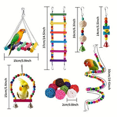 16pcs Interactive Bird Foraging Toys for Parakeets and Parrots