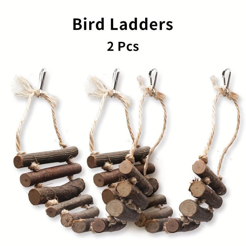 Coconut Hideaway Ladder Toy for Hamster Bird Cage