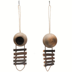Coconut Hideaway Ladder Toy for Hamster Bird Cage