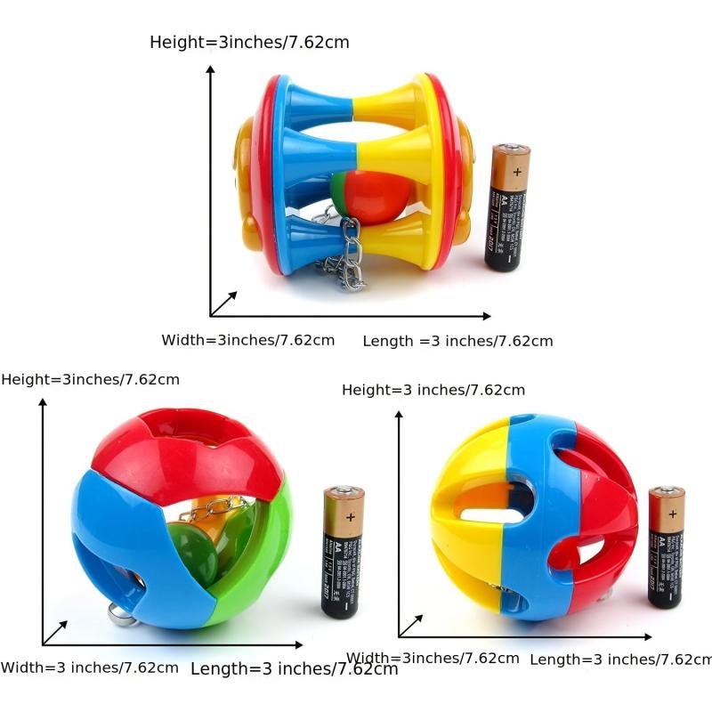 Vibrant Parrot Toy With Bell For Cage Swing Play