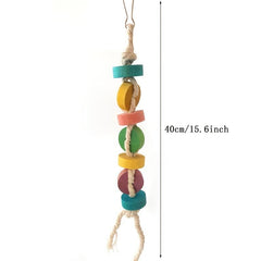 Parrot Gnawing Toy Hanging Parrot Chew Toy With Hook Bird Cage Accessories