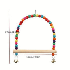 Interactive Parrot Swing Toy Bead String Fun Bird Cage Decoration