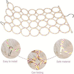 Bird Climbing Net Parrot Swing Toy Hooks Climbing Rope Net Parakeet Cockatiel Co