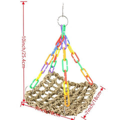 Parrot Swing Toys Foraging Chew Toys Seagrass Mats & More