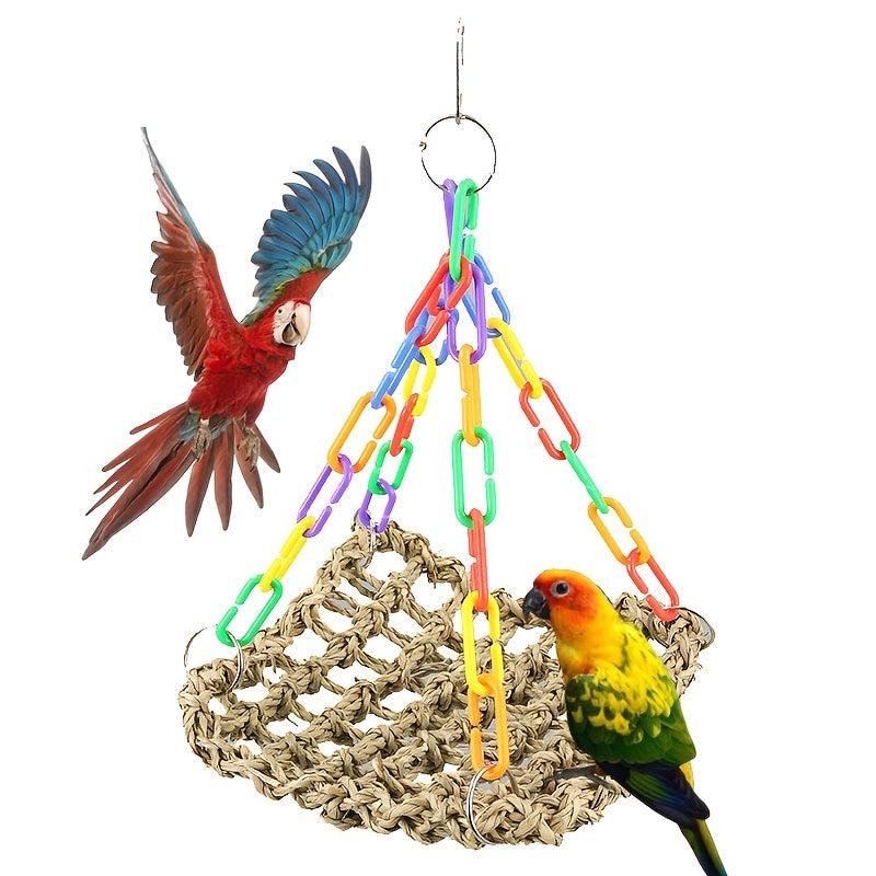 Parrot Swing Toys Foraging Chew Toys Seagrass Mats & More