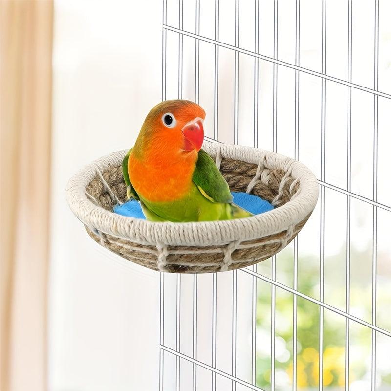 Natural Rope Bird Nest Cage for Canary Finch Budgie