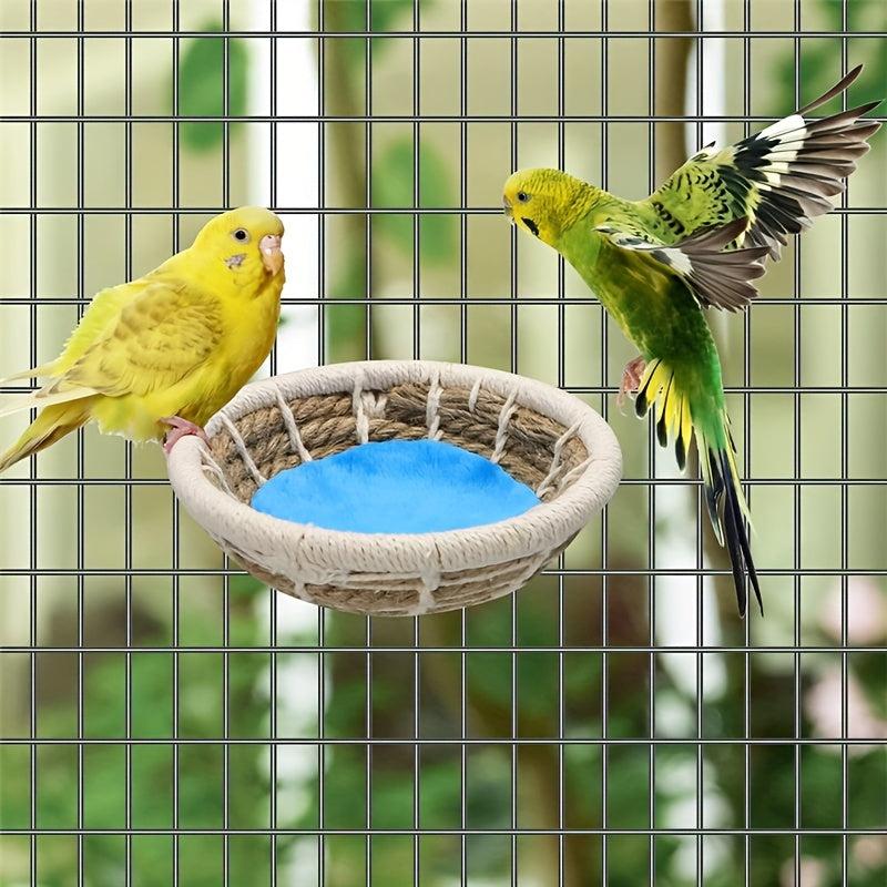 Natural Rope Bird Nest Cage for Canary Finch Budgie