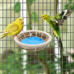 Natural Rope Bird Nest Cage for Canary Finch Budgie
