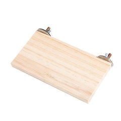 Solid Wood Parrot Bird Perch Stand Platform Shelf Board For Budgie Parakeet Cock