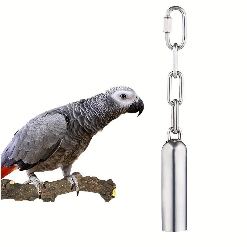 Bird Toy Squirrel Bell Stainless Steel Bell for Parrot Cage Accessories