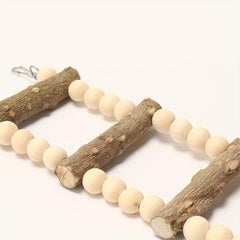 Solid Wood Beads Decor Parrot Bridge Ladder Bird Toy