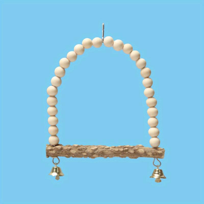 Solid Wood Beads Decor Parrot Bridge Ladder Bird Toy