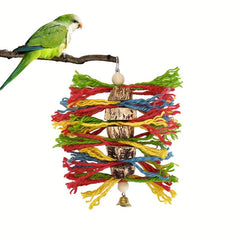Colorful Bird Parrot Bite String Star Fruit Wood Toy For Peony Bird