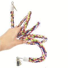 Large Bird Rope Perched Parakeet Toys Spiral Bird Toys For Cockatiels