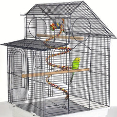 Large Bird Rope Perched Parakeet Toys Spiral Bird Toys For Cockatiels