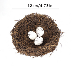 Easter Party Decorations Bird House with Nest & Eggs