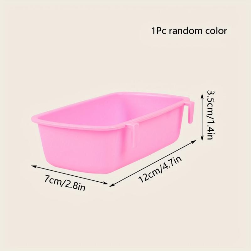 Rectangular Food Box For Small Pets and Birds with Hook
