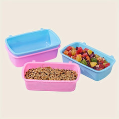 Rectangular Food Box For Small Pets and Birds with Hook