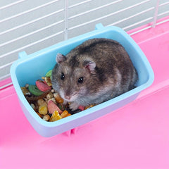 Rectangular Food Box For Small Pets and Birds with Hook