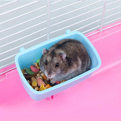 Rectangular Food Box For Small Pets and Birds with Hook