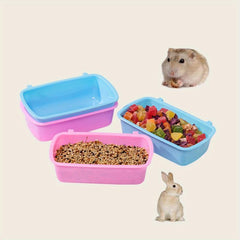 Rectangular Food Box For Small Pets and Birds with Hook