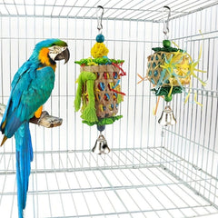 3pc Bird Parrot Shredder Toys Colorful Bird Chewing Toys