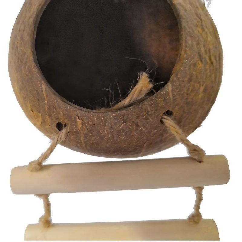 Coconut Shell Bird Nest With Ladder