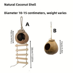 Coconut Shell Bird Nest With Ladder