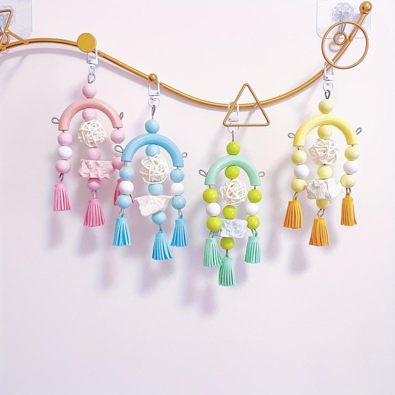 Parrot Hanging Toy Chewing Tassel Decor Multifunctional Pet Toy