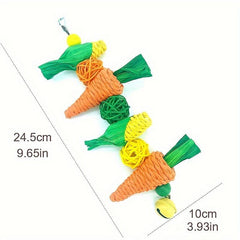 Wooden Rattan Gnawing String Bird Toy for Small Pets