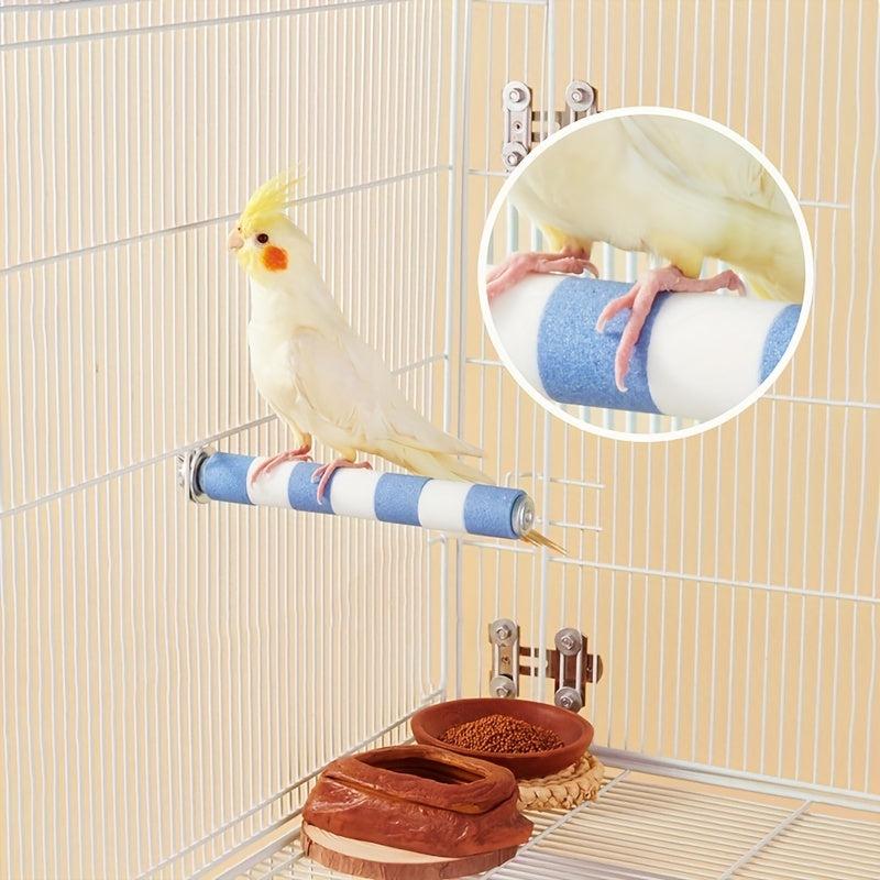 Colorful Striped Parrot Claw Grinding Rod for Bird Training